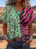Vintage Art Print Comfortable Summer Fabrics Casual Shirt
