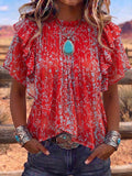 Vintage Art Comfortable Summer Fabrics Casual Shirt