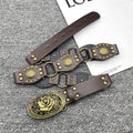 Personalized Western Cowboy Style Metal Ring Buckle Belt