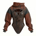 Viking Print Women's Hooded Jumpsuit Two-Piece Set