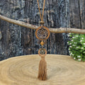 Women's Bohemian Dreamcatcher Tassel Earring Necklace Set