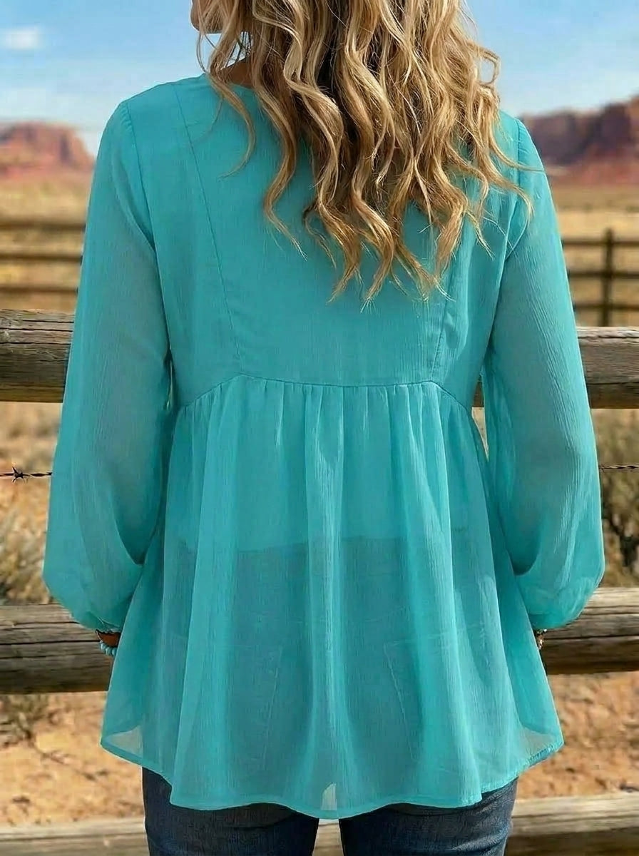 Women's Retro Loose Casual Solid Color Shirt
