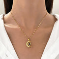 Elegant Diamond Moon Necklace