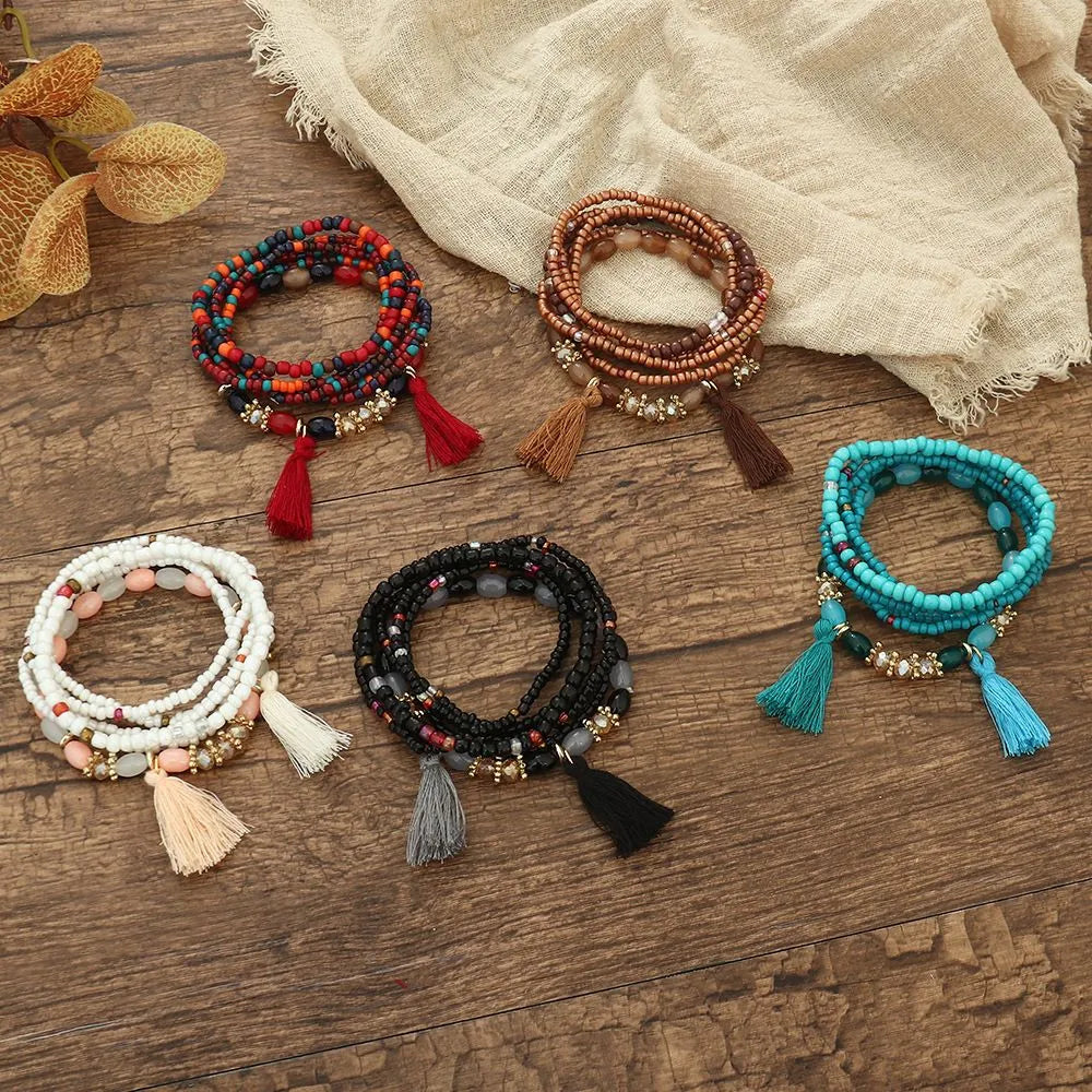 Unisex Retro N Tassel Bracelet