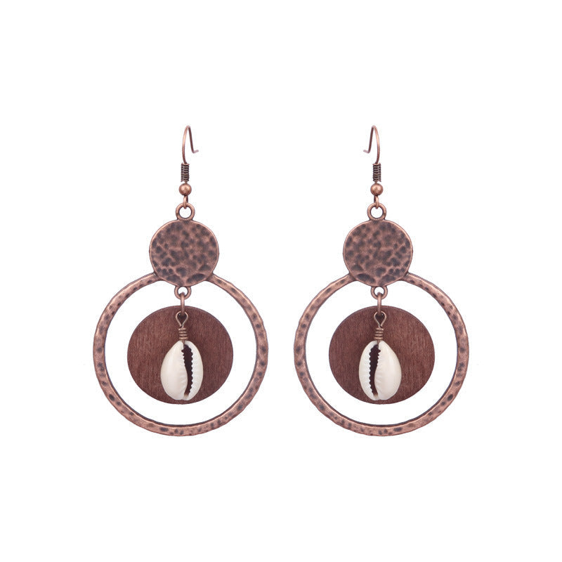 Women's Bohemian Shell Long Tassel Earrings